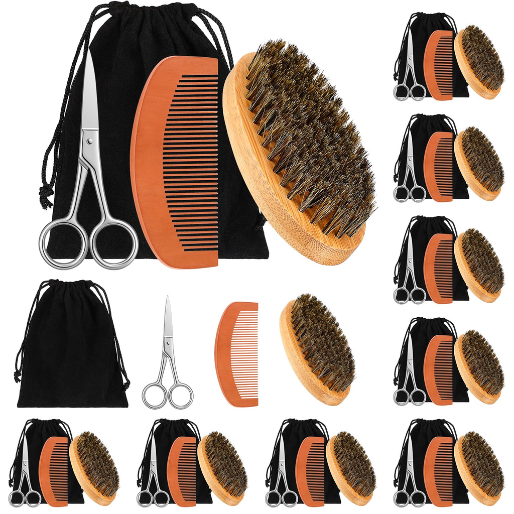 Fountain Edge Grooming Assorted Beard Brush Gray
